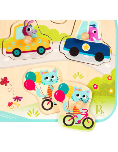 Rompecabezas de Madera B. Toys 4 Piezas para Niños 18+ Meses