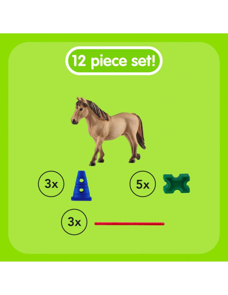 Schleich Mundo de Granja Set Slalom Pony 12 Piezas 3+