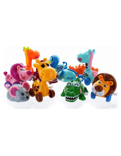 Juguetes de Cuerda GIFTEXPRESS 12 Piezas Animales 10 cm