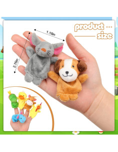 Juego de 60 Marionetas de Dedo Sosation - Animales de Peluche 2