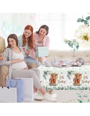 Manteles de Fiesta de Vaca Highland HAKOTI - 3 Piezas 180x108 cm