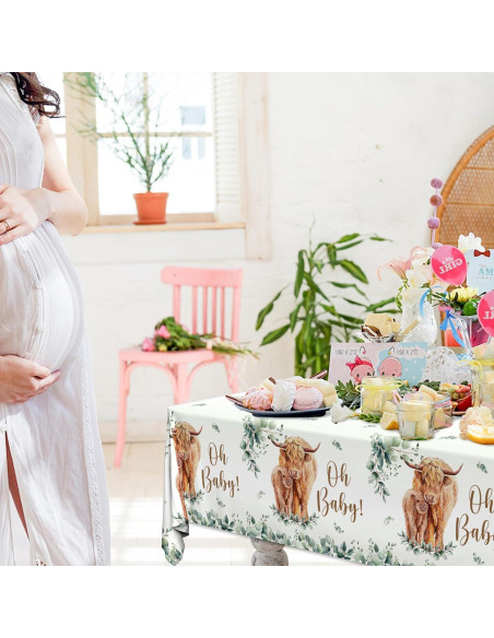 Manteles de Fiesta de Vaca Highland HAKOTI - 3 Piezas 180x108 cm