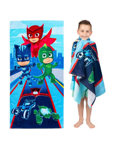 Toalla de Playa Franco Kids PJ Masks 147x71 cm Algodón