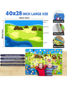 Juego de Tablero de Historias SKOLESK 204 Piezas Fieltro 101x71 cm 2