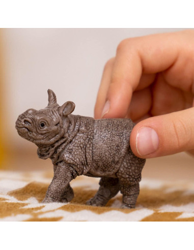 Figurita Rinoceronte Indio Bebé Schleich 5 cm Realista