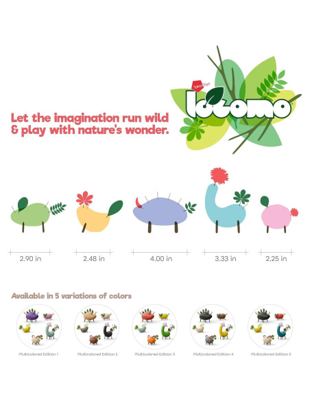 Figuras de Animales de Madera Taksa Toys Waldorf 5 Piezas