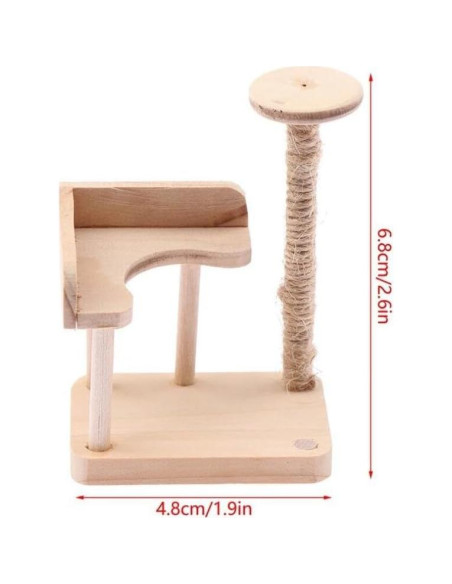 Torre Miniatura para Gatos EatingBiting 5x3.5x7cm Madera
