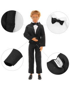 Miunana Muñeco Niño Traje Formal 3 Conjuntos 12 PCS 2