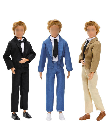 Miunana Muñeco Niño Traje Formal 3 Conjuntos 12 PCS