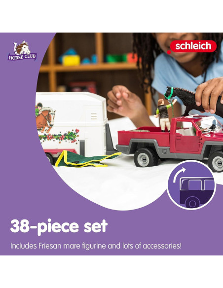 Juego de Remolque y Camión Schleich 15 Piezas con Caballo