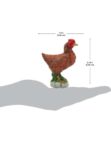 Figurita Gallina Bantam Safari Ltd. 5.08 cm Juguete Educativo