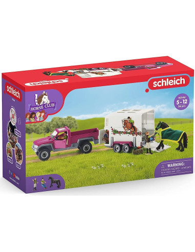 Juego de Remolque y Camión Schleich 15 Piezas con Caballo