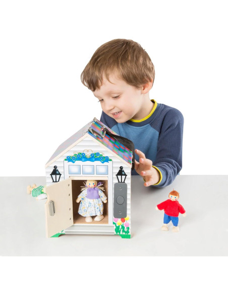 Casa de Puerta de Madera Melissa & Doug con Mini-Pad Arte