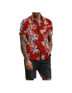Conjunto de Playa para Hombre COOFANDY 2 Piezas Floral