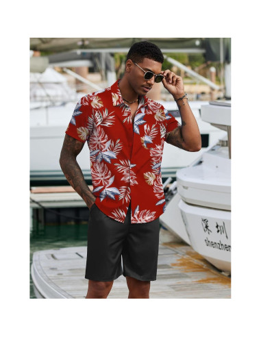 Conjunto de Playa para Hombre COOFANDY 2 Piezas Floral