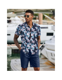 Conjunto de Playa para Hombre COOFANDY 2 Piezas Floral 2
