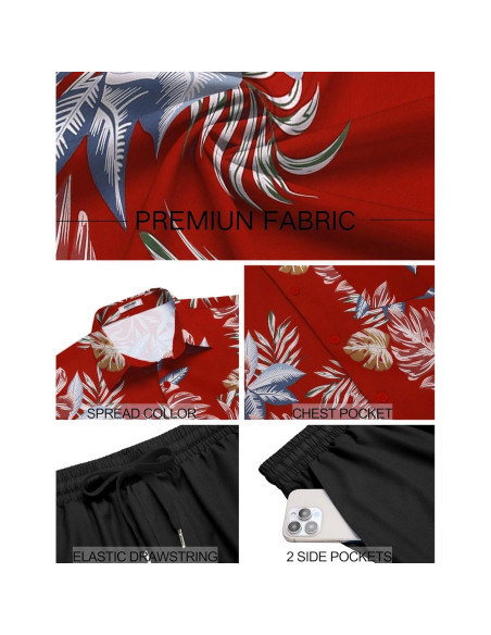 Conjunto de Playa para Hombre COOFANDY 2 Piezas Verano