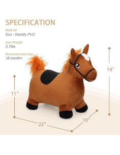 Caballo Saltarín INPANY Inflable para Niños 2 Años 2
