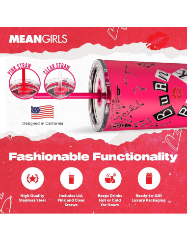 Vaso Aislado Dragon Glassware 24 oz Mean Girls Burn Book