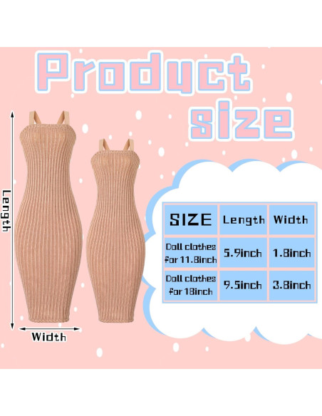 Bencailor 6 Pcs Ropa de Muñeca 45 cm Verano y Invierno