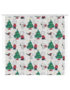 Cortina de Ducha Peanuts Franco 182x182 cm Microfibra
