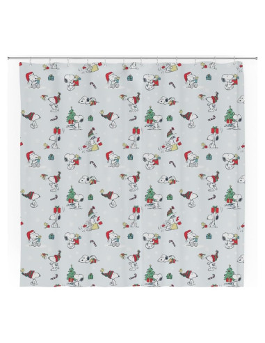 Cortina de Ducha Peanuts Franco 182x182cm Navidad