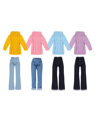 Conjunto Ropa para Muñecas Bencailor 8 Piezas Algodón