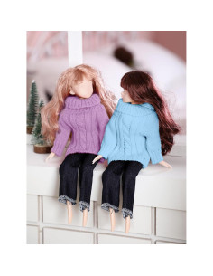 Conjunto Ropa para Muñecas Bencailor 8 Piezas Algodón 2