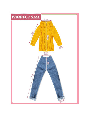 Conjunto Ropa para Muñecas Bencailor 8 Piezas Algodón