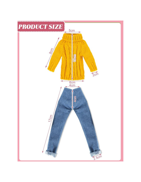 Conjunto Ropa para Muñecas Bencailor 8 Piezas Algodón