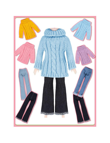 Conjunto Ropa para Muñecas Bencailor 8 Piezas Algodón