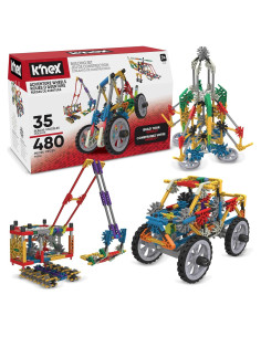 Juego de Construcción K'NEX 480 Piezas 35 Modelos STEM 7+