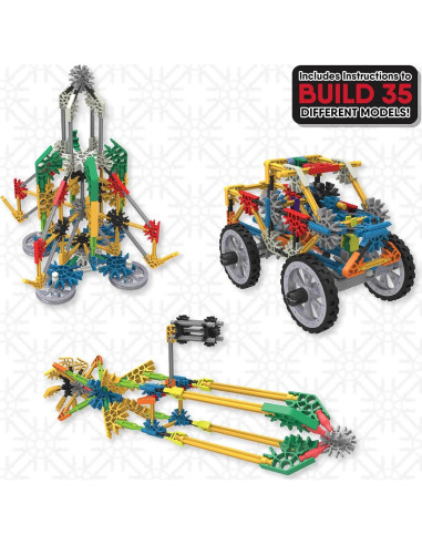 Juego de Construcción K'NEX 480 Piezas 35 Modelos STEM 7+