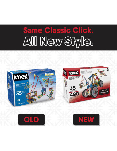 Juego de Construcción K'NEX 480 Piezas 35 Modelos STEM 7+
