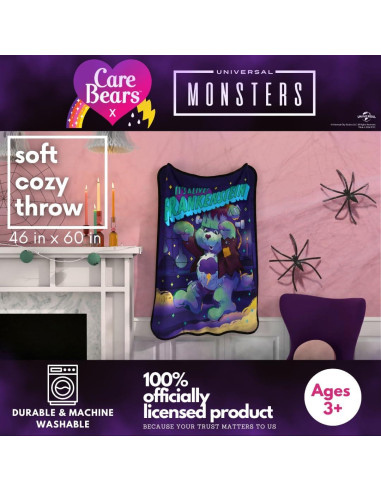 Manta Care Bears x Monsters Franco 116x152 cm Suave