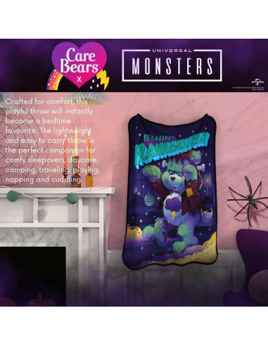 Manta Care Bears x Monsters Franco 116x152 cm Suave