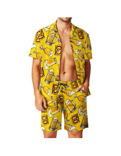 DOOPCCOR Conjunto Deportivo 3 Piezas Hombre Hawaiano 2