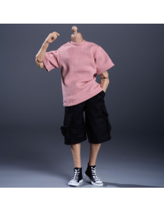 Ropa de Muñeca Meetoget Camiseta Rosa 1/12 para Acción 2