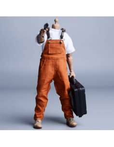 Pantalones de Trabajo Muñeco 1/12 Meetoget Naranja 2