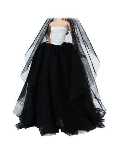 Vestido de Fiesta para Muñecas 11.5" BJDBUS con Velo