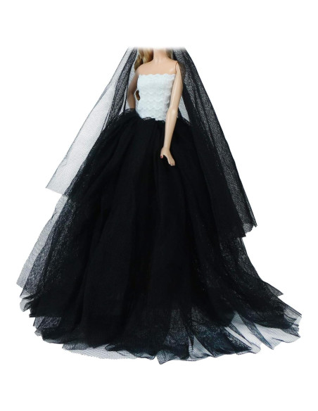 Vestido de Fiesta para Muñecas 11.5" BJDBUS con Velo