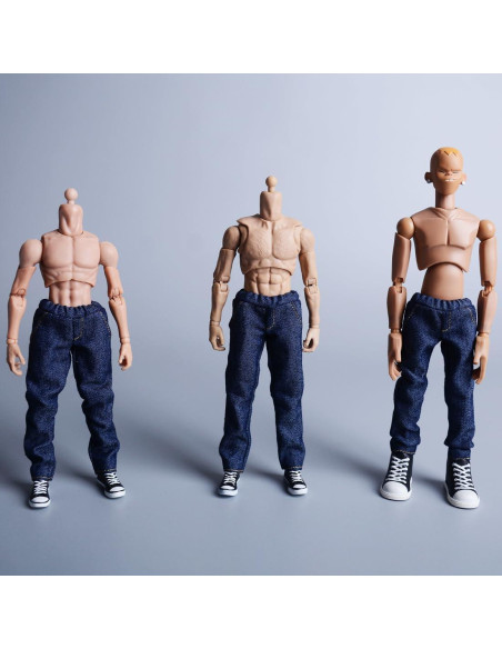 Pantalones de Mezclilla Meetoget 1/12 para Figura Masculina