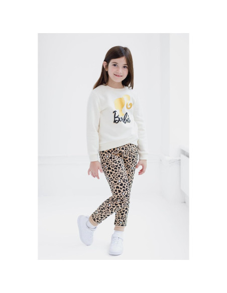 Conjunto Sudadera y Jogger Barbie 0-2 Años Cheetah