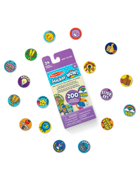 Melissa & Doug Sticker WOW! Mini Pad 200 Stickers Repuesto