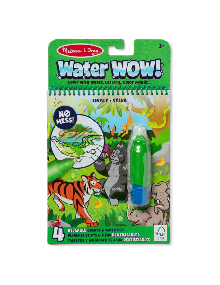 Bloc de Actividades Melissa & Doug Selva Water Wow! 4 Páginas