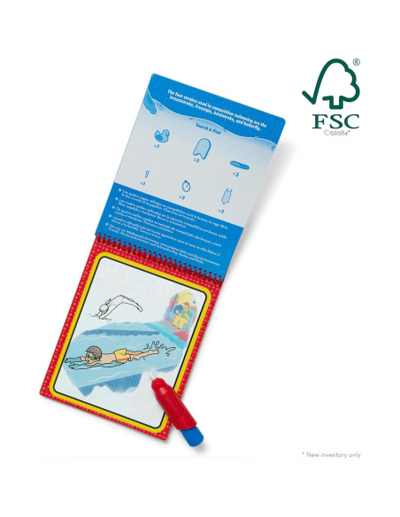 Bloc de Actividades Melissa & Doug Selva Water Wow! 4 Páginas