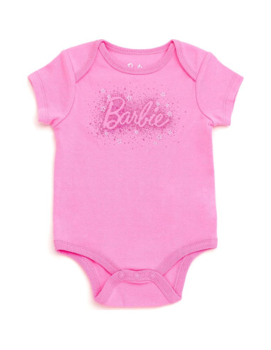 Body Barbie Niñas Bebé 3 Piezas 0 a 24 Meses Rosa/Blanco