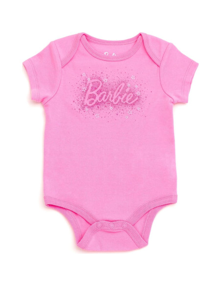 Body Barbie Niñas Bebé 3 Piezas 0 a 24 Meses Rosa/Blanco