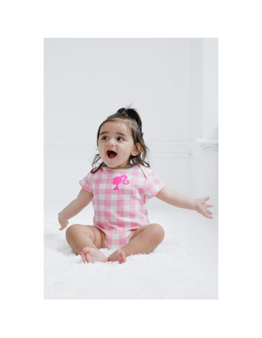 Body Barbie Niñas Bebé 3 Piezas 0 a 24 Meses Rosa/Blanco