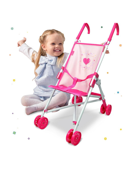 Carrito de Muñeca Anivia DB102pink Plegable para Niños